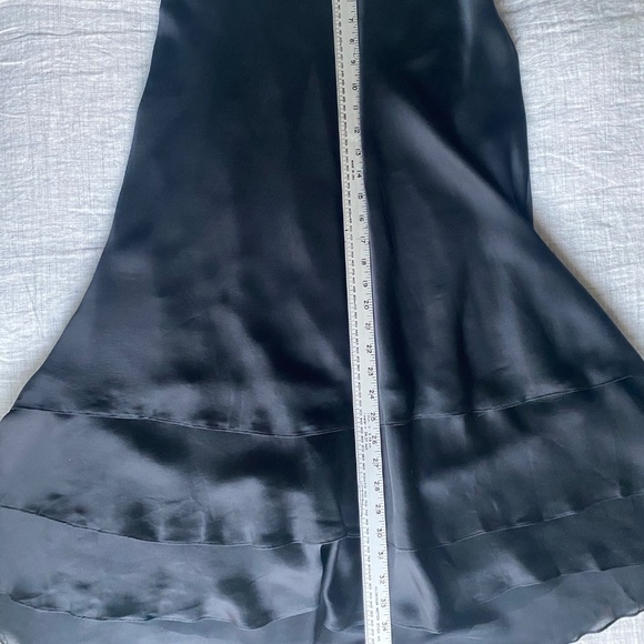NWT Ann Taylor black silk bias cut long skirt Size 6 - Picture 11 of 15
